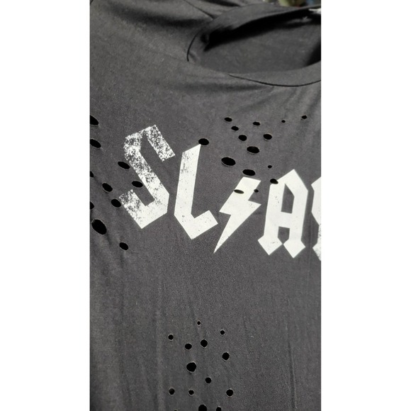 Fashion Nova Slay Away Tee Graphic Distressed Black T-Shirt Size S - Picture 9 of 9